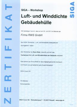 RWS GmbH – Luft- und winddichte Gebäudehülle